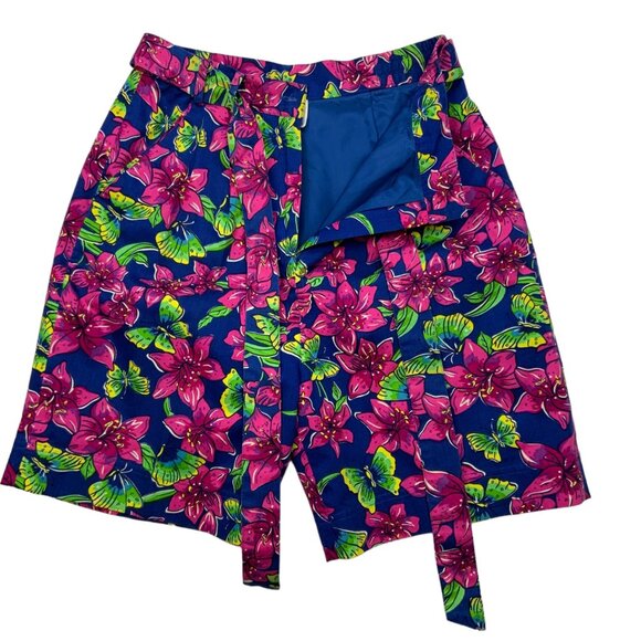 Lilly Pulitzer Vintage Floral Shorts 10 High Waist - Picture 6 of 12